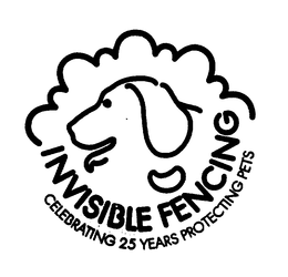 INVISIBLE FENCING CELEBRATING 25 YEARS PROTECTING PETS trademark
