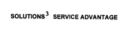 SOLUTIONS3 SERVICE ADVANTAGE trademark