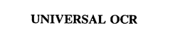 UNIVERSAL OCR trademark