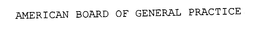 AMERICAN BOARD OF GENERAL PRACTICE trademark
