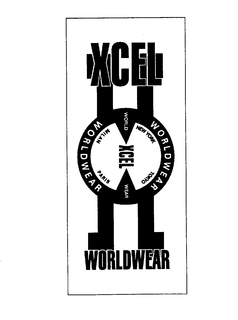 XCEL WORLDWEAR NEW YORK TOKYO MILAN PARIS trademark