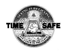 TIME SAFE SEEING IS BELIEVING PUT A LOCK ON THE CLOCK trademark