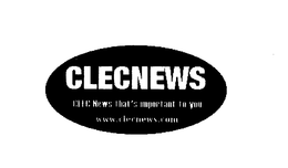 CLECNEWS CLEC NEWS THAT'S IMPORTANT TO YOU WWW.CLECNEWS.COM trademark