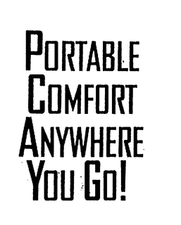 PORTABLE COMFORT ANYWHERE YOU GO! trademark
