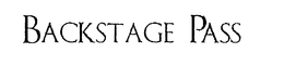 BACKSTAGE PASS trademark
