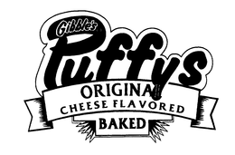 GIBBLE'S PUFFYS ORIGINAL CHEESE FLAVORED BAKED trademark