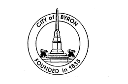 CITY OF BYRON FOUNDED IN 1835 trademark