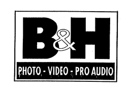 B & H PHOTO VIDEO PRO AUDIO trademark