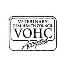 VETERINARY ORAL HEALTH COUNCIL VOHC ACCEPTED trademark