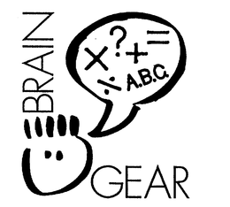 BRAIN GEAR  × ? + =  ÷  A.B.C. trademark