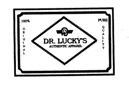 DR. LUCKY'S AUTHENTIC APPAREL CO. 100% ORIGINAL PURE QUALITY trademark