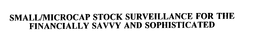 SMALL/MICROCAP STOCK SURVEILLANCE FOR THE FINANCIALLY SAVVY AND SOPHISTICATED trademark