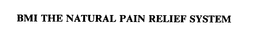 BMI THE NATURAL PAIN RELIEF SYSTEM trademark