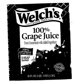 WELCH'S SINCE 1869 trademark