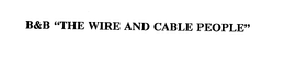B&B "THE WIRE AND CABLE PEOPLE" trademark