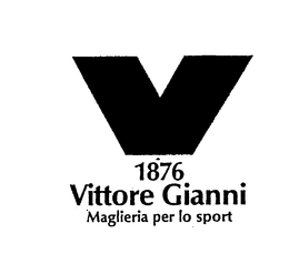 V 1876 VITTORE GIANNI MAGLIERIA PER LO SPORT trademark