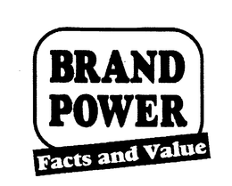 BRAND POWER FACTS AND VALUE trademark
