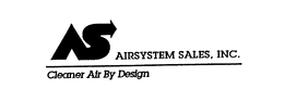AS AIRSYSTEM SALES, INC. CLEANER AIR BYDESIGN trademark