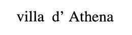 VILLA D' ATHENA trademark