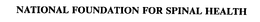 NATIONAL FOUNDATION FOR SPINAL HEALTH trademark