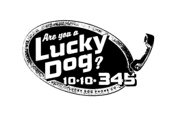ARE YOU A LUCKY DOG? 10 10 345 LUCKY DOG PHONE CO. trademark