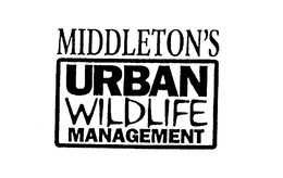 MIDDLETON'S URBAN WILDLIFE MANAGEMENT trademark