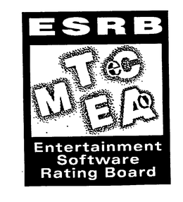 ESRB MTCEA ENTERTAINMENT SOFTWARE RATING BOARD trademark