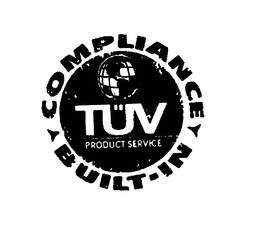 TUV PRODUCT SERVICE COMPLIANCE BUILT IN trademark
