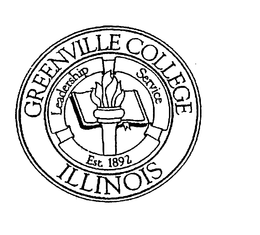 GREENVILLE COLLEGE ILLINOIS LEADERSHIP SERVICE EST. 1892 trademark