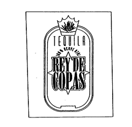 REY DE COPAS TEQUILA 100% AGAVE AZUL trademark