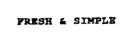 FRESH & SIMPLE trademark