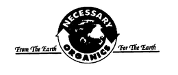 NECESSARY ORGANICS FROM THE EARTH FOR THE EARTH trademark