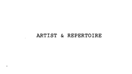 ARTIST & REPERTOIRE trademark
