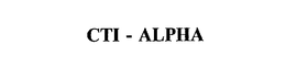 CTI - ALPHA trademark