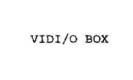 VIDI/O BOX trademark