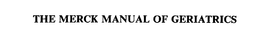 THE MERCK MANUAL OF GERIATRICS trademark