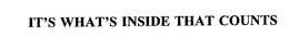 IT'S WHAT'S INSIDE THAT COUNTS trademark