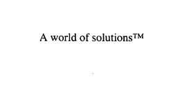 A WORLD OF SOLUTIONS trademark