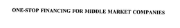 ONE-STOP FINANCING FOR MIDDLE MARKET COMPANIES trademark