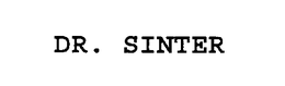 DR. SINTER trademark