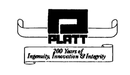 PLATT 200 YEARS OF INGENUITY, INNOVATION & INTEGRITY trademark