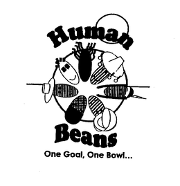 HUMAN BEANS ONE GOAL, ONE BOWL... trademark