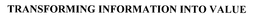 TRANSFORMING INFORMATION INTO VALUE trademark