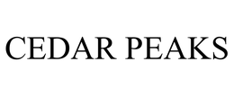 CEDAR PEAKS trademark
