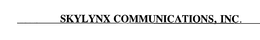SKYLYNX COMMUNICATIONS, INC. trademark
