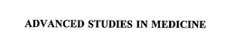 ADVANCED STUDIES IN MEDICINE trademark