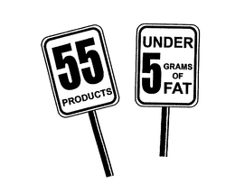 55 PRODUCTS UNDER 5 GRAMS OF FAT trademark