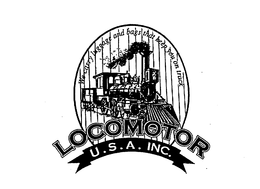 LOCOMOTOR U.S.A. INC. WE CARRY LUGGAGE AND BAGS THAT KEEP YOU ON TRACK trademark