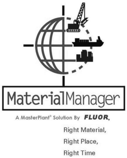 MATERIALMANAGER A MASTERPLANT SOLUTION BY FLUOR DANIEL RIGHT MATERIAL, RIGHT PLACE, RIGHT TIME. trademark