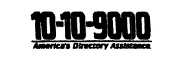 10-10-9000 AMERICA'S DIRECTORY ASSISTANCE trademark